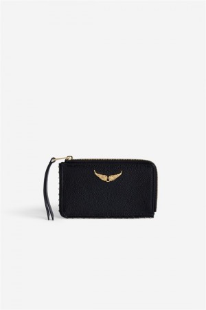 Black Gold Zadig And Voltaire Card Holder | ZV-255922