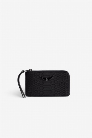 Black Zadig And Voltaire Card Soft Wallet | ZV-255918