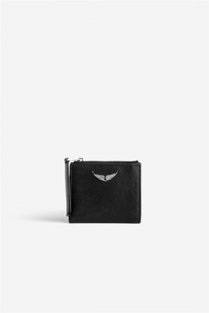 Black Zadig And Voltaire Fold Coin Wallet | ZV-255910