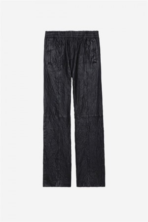 Black Zadig And Voltaire Pacha Leather Pants | ZV-255729