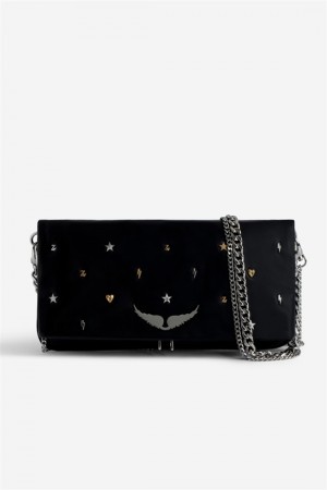 Black Zadig And Voltaire Rock Lucky Charms Bag | ZV-256189