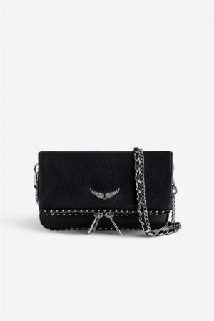 Black Zadig And Voltaire Rock Nano Studs Bag | ZV-256183