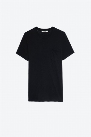 Black Zadig And Voltaire Stockholm Skull Tee | ZV-255716