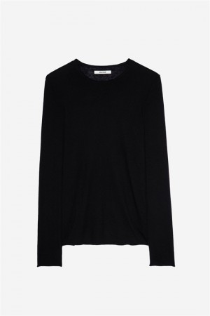 Black Zadig And Voltaire Teiss Cashmere Sweater | ZV-255768