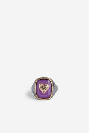 Boomerang Zadig And Voltaire Heart Signet Ring | ZV-255897