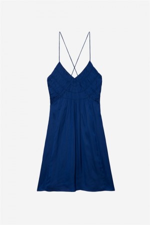 Deep Sea Zadig And Voltaire Rayonna Satin Dress | ZV-256361