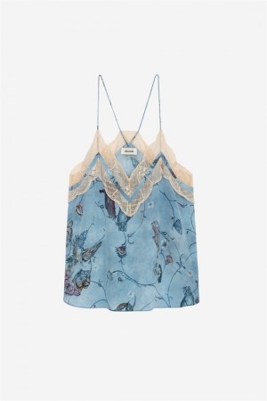 Glacier Zadig And Voltaire Christo Silk Camisole | ZV-256334