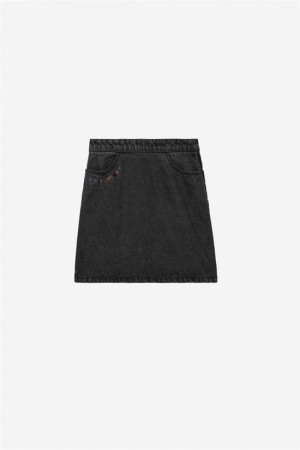 Grey Zadig And Voltaire Jinette Denim Skirt | ZV-256373