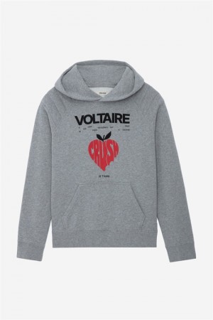 Gris Moyen Zadig And Voltaire Evata Concert Crush Hoodie | ZV-256253