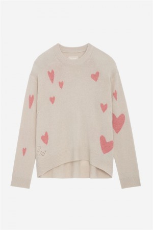 Judo Zadig And Voltaire Markus Heart Cashmere Sweater | ZV-256445