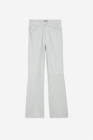 Judo Zadig And Voltaire Pistol Crinkled Leather Pants | ZV-256220