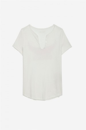 Judo Zadig And Voltaire Wings Henley T-shirt | ZV-256269