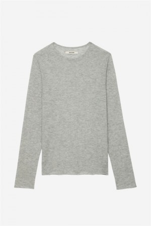 Light Grey Zadig And Voltaire Teiss Cashmere Sweater | ZV-255770