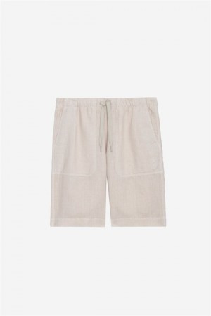 Naturel Zadig And Voltaire Pixel Linen Bermuda | ZV-255733