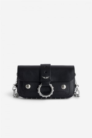 Noir Silver Zadig And Voltaire Kate Wallet Bag | ZV-255996