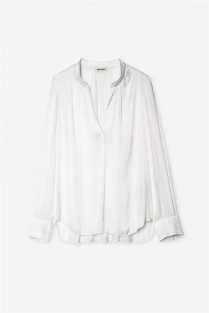 Off White Zadig And Voltaire Tink Satin Top | ZV-256327