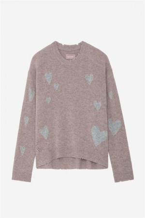 Primerose Zadig And Voltaire Markus Heart Cashmere Sweater | ZV-256451