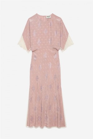 Primerose Zadig And Voltaire Rey Silk Jacquard Dress | ZV-256377