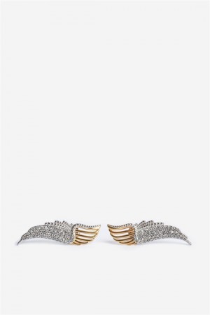 Shiny Gold Zadig And Voltaire Rock Over Earrings | ZV-255888