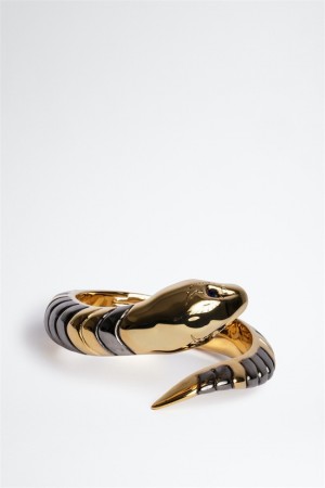 Shiny Gold Zadig And Voltaire Snake Bracelet | ZV-255879