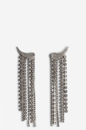 Shiny Silver Zadig And Voltaire Rock Color Earring | ZV-255856