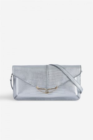 Silver Zadig And Voltaire Borderline Metallic Clutch | ZV-256034