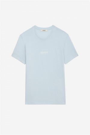 Sky Blue Zadig And Voltaire Jetty Studio T-shirt | ZV-255678