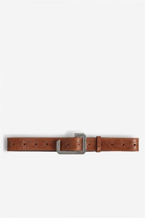 Tawny Zadig And Voltaire La Cecilia Embossed 35 Mm Belt | ZV-255829