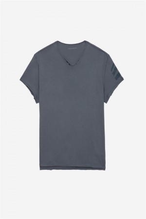 Uniform Zadig And Voltaire Monasti Arrow Henley T-shirt | ZV-255688