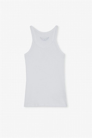 White Zadig And Voltaire Alba Tank Top | ZV-256254