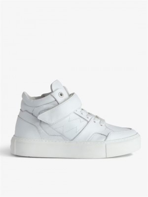 White Zadig And Voltaire ZV1747 Flash Chunky Mid-Top Sneakers | ZV-255672