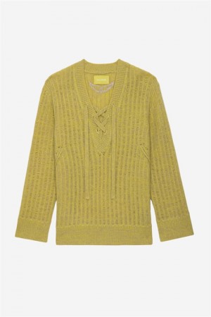 Yellow Zadig And Voltaire Fanny Sweater | ZV-256423