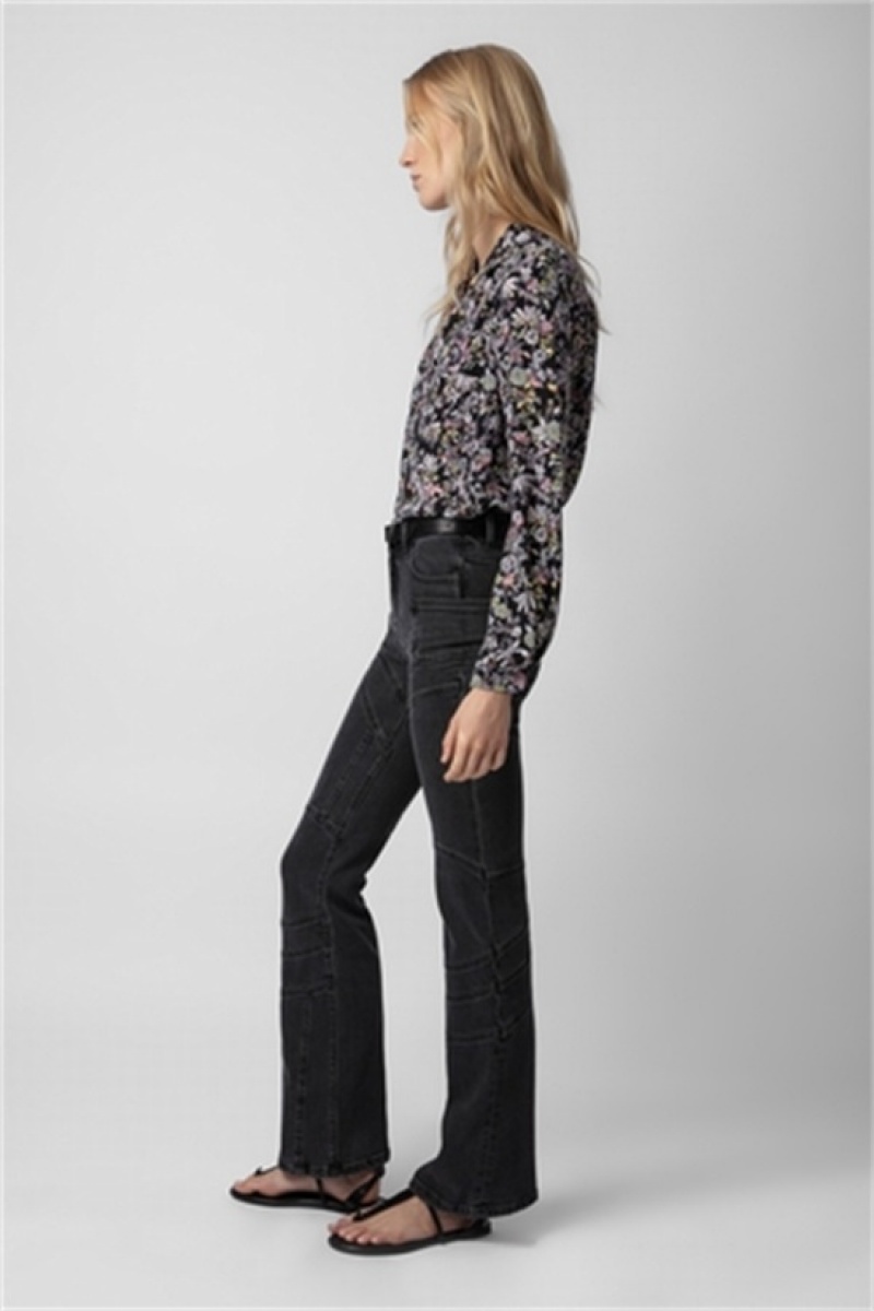 Anthracite Zadig And Voltaire Elvira Jeans | ZV-256203