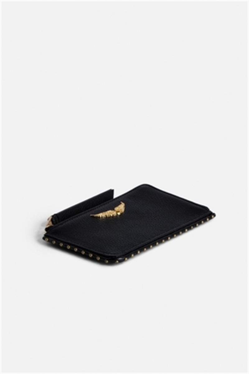 Black Gold Zadig And Voltaire Card Holder | ZV-255922