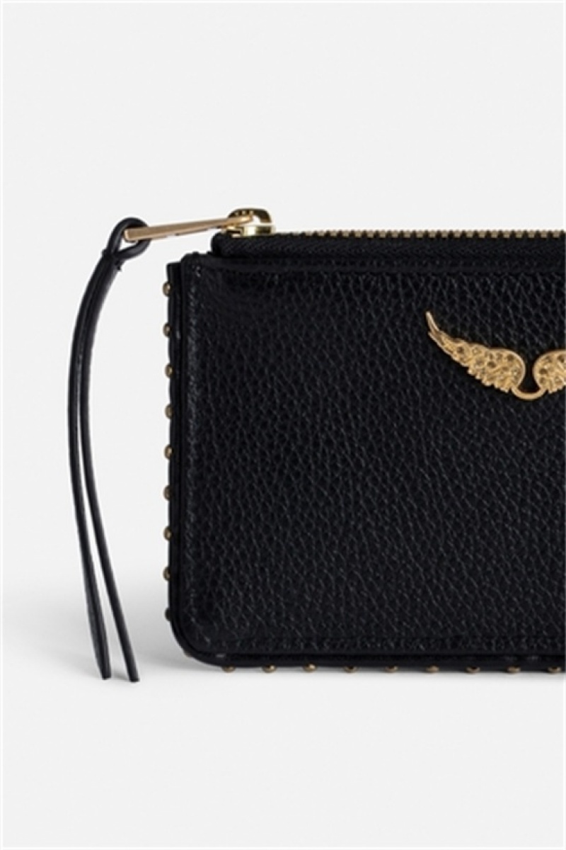 Black Gold Zadig And Voltaire Card Holder | ZV-255922