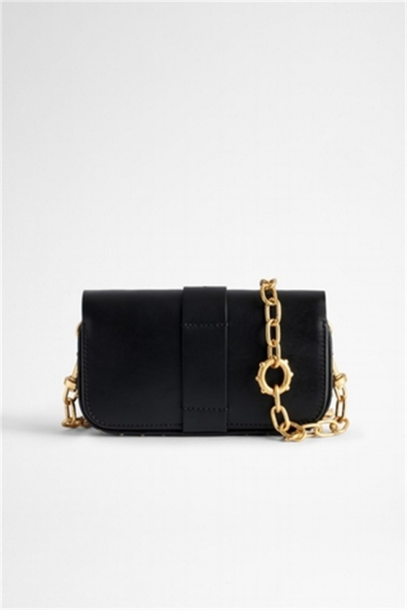 Black Gold Zadig And Voltaire Kate Wallet Bag | ZV-256122