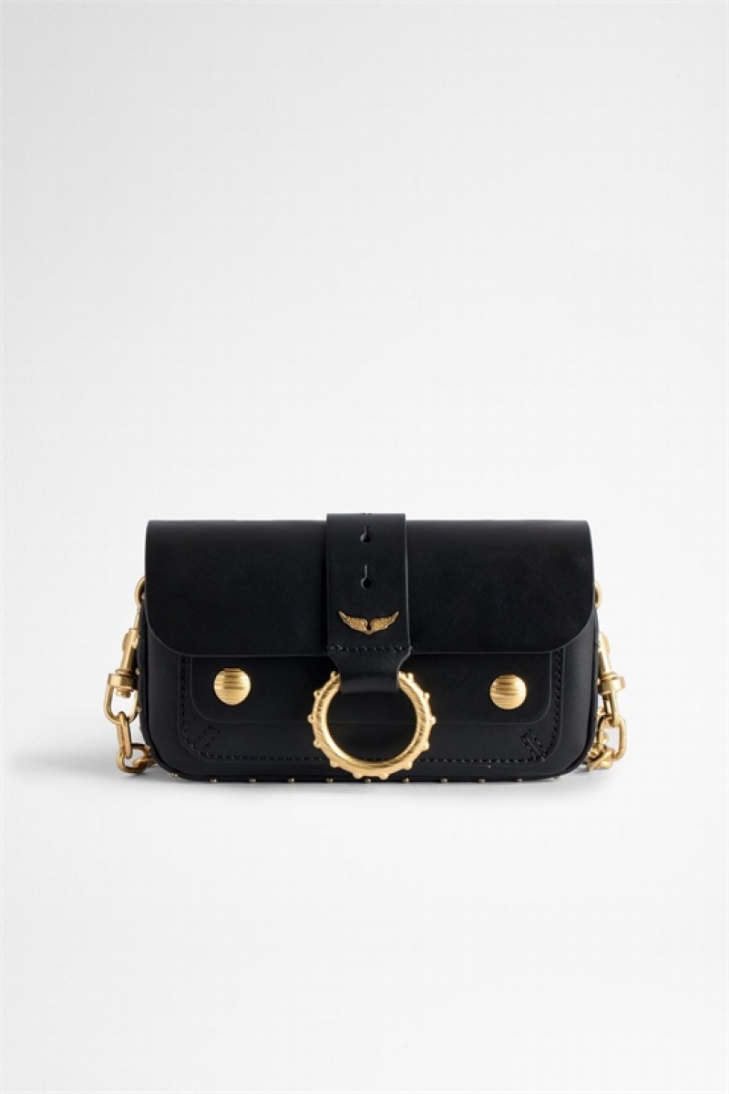 Black Gold Zadig And Voltaire Kate Wallet Bag | ZV-256122