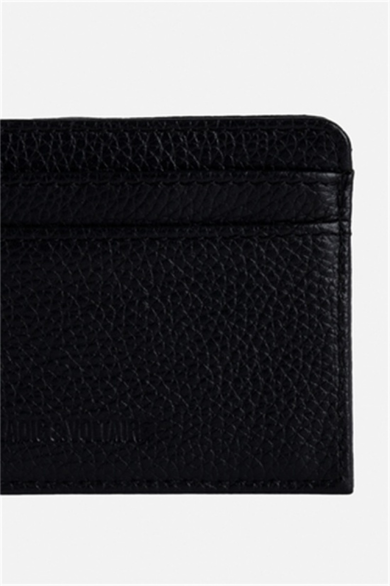 Black Gold Zadig And Voltaire Pass Card Holder | ZV-255943