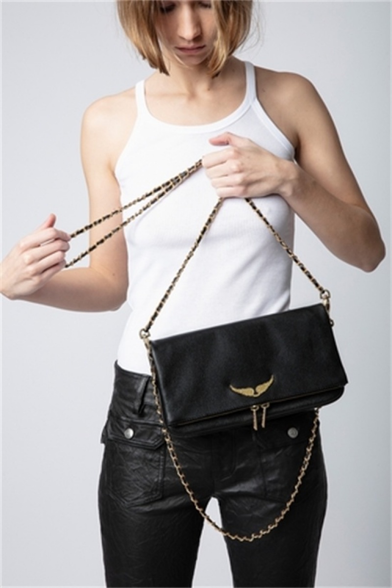 Black Gold Zadig And Voltaire Rock Bag | ZV-256167