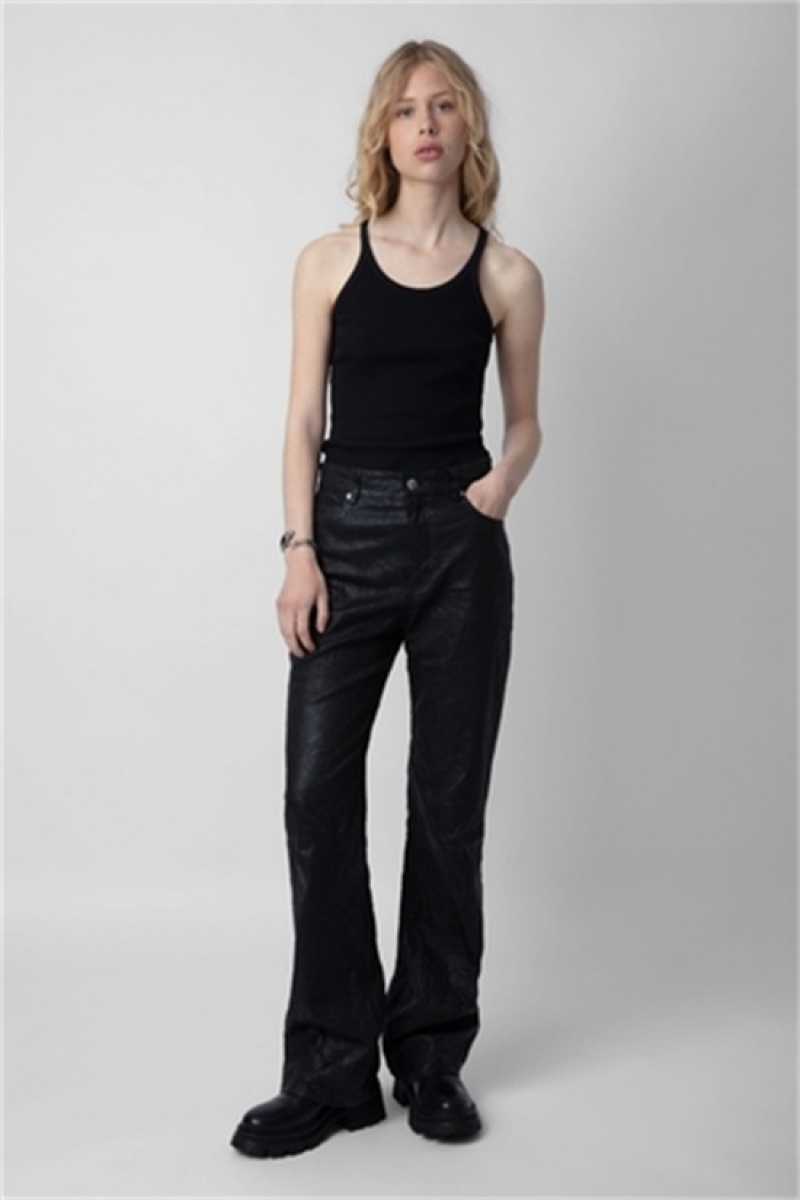 Black Zadig And Voltaire Alba Tank Top | ZV-256299