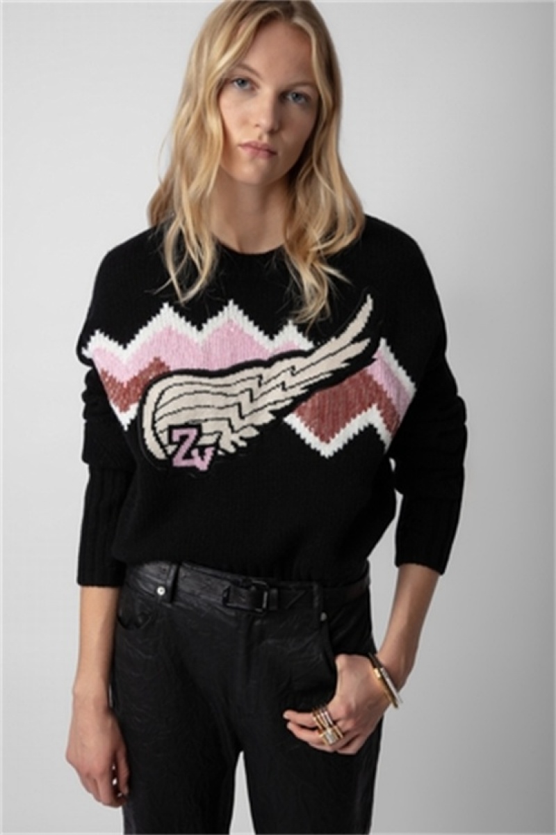 Black Zadig And Voltaire Bleez Sequin Sweater | ZV-256449