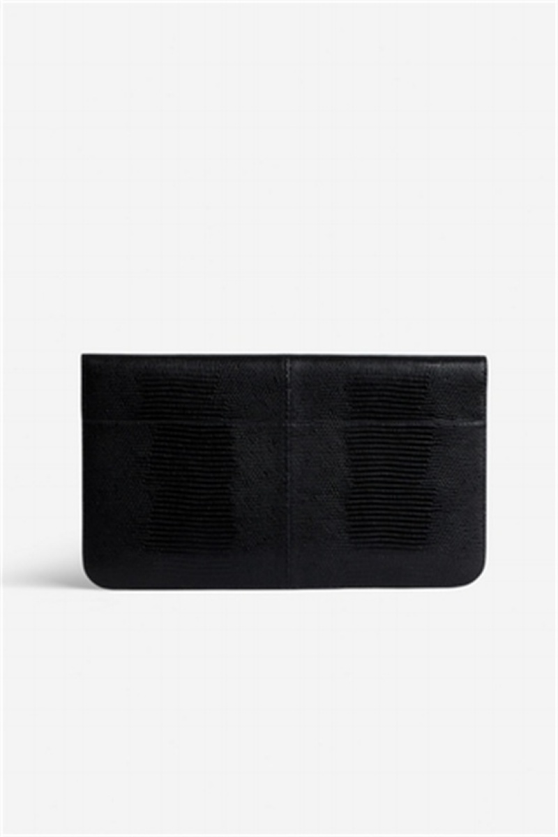 Black Zadig And Voltaire Borderline Clutch | ZV-256163