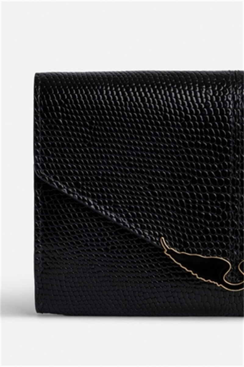 Black Zadig And Voltaire Borderline Wallet | ZV-255908