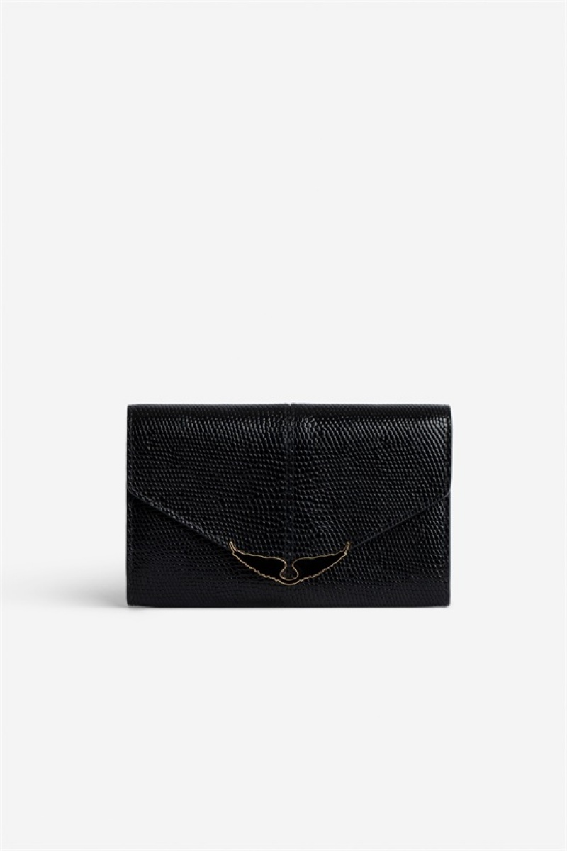 Black Zadig And Voltaire Borderline Wallet | ZV-255908