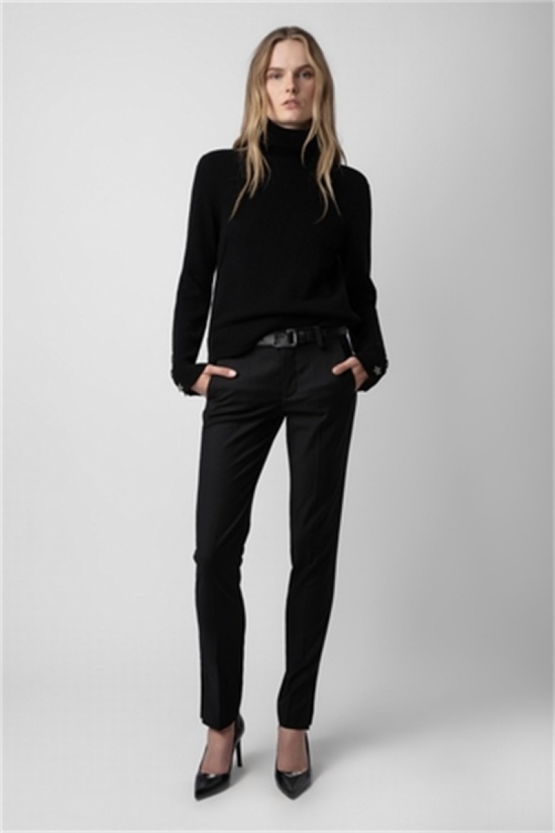 Black Zadig And Voltaire Boxy Jewelled Sweater | ZV-256456