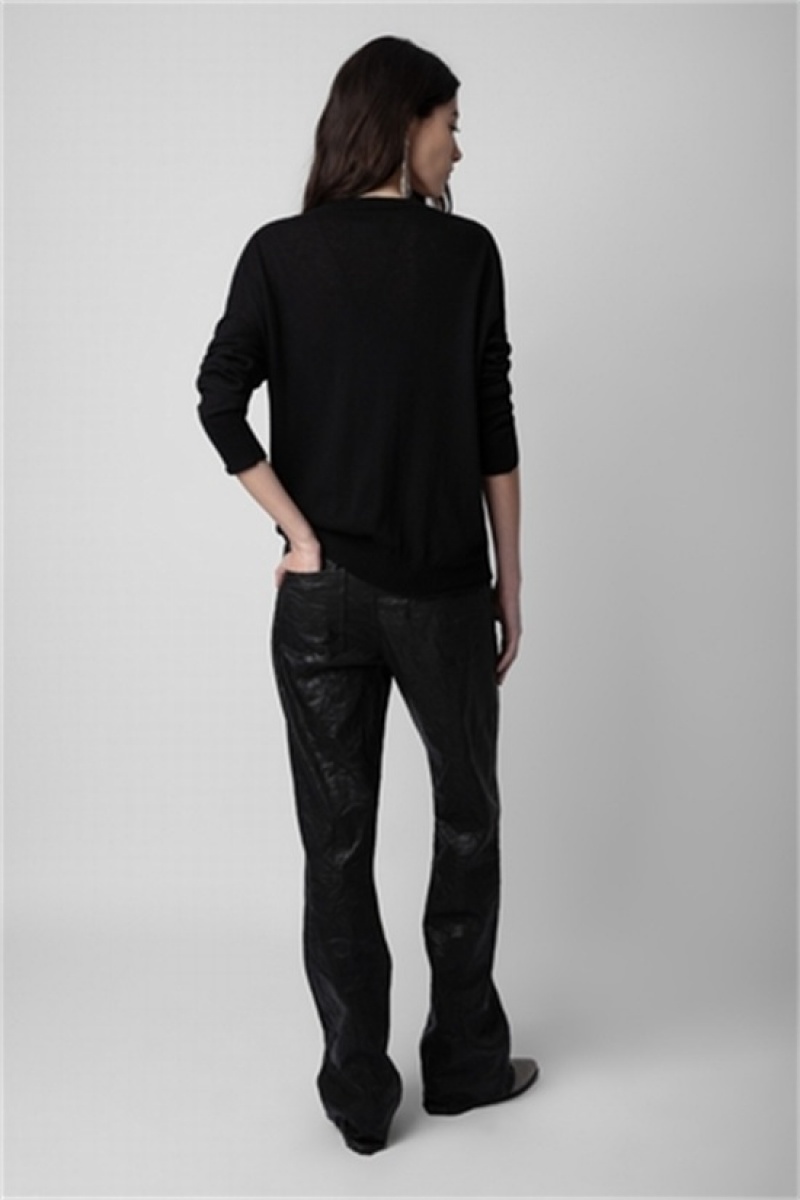 Black Zadig And Voltaire Brumy Cashmere Sweater | ZV-256460