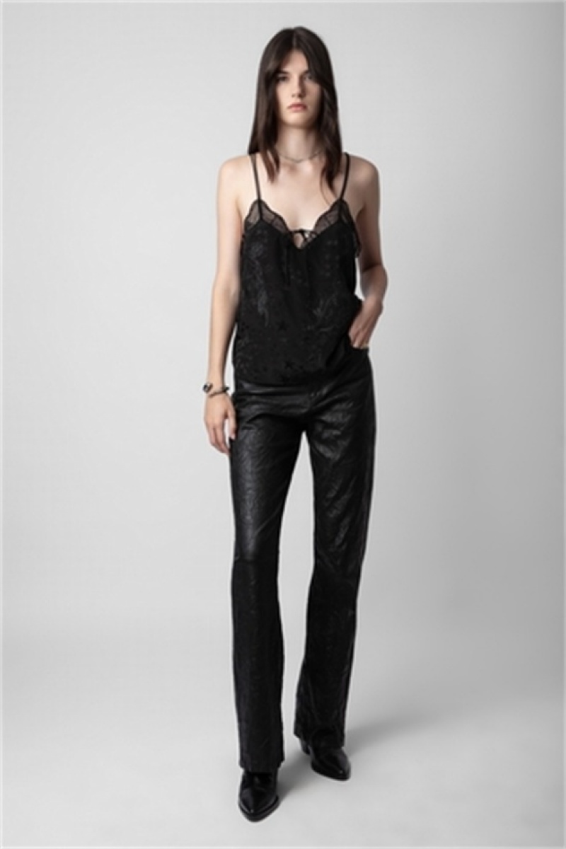 Black Zadig And Voltaire Capela Silk Top | ZV-256339