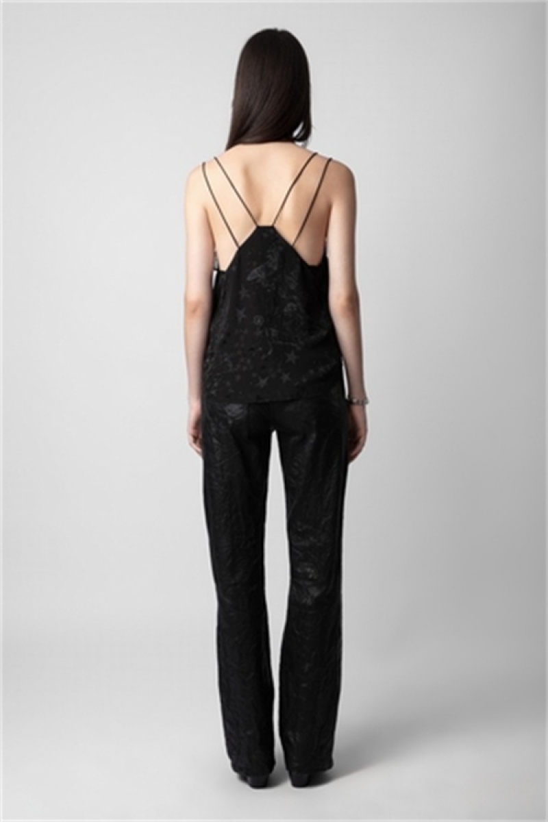 Black Zadig And Voltaire Capela Silk Top | ZV-256339