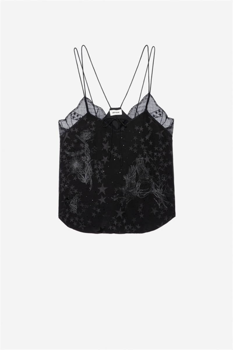 Black Zadig And Voltaire Capela Silk Top | ZV-256339