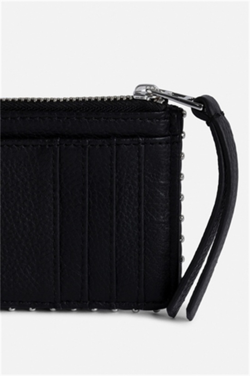 Black Zadig And Voltaire Card Plumetis Wallet | ZV-255911